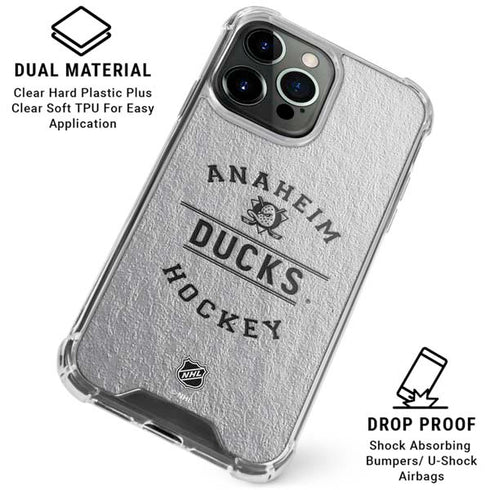 NHL Anaheim Ducks Black Text iPhone 15 Pro Clear Case